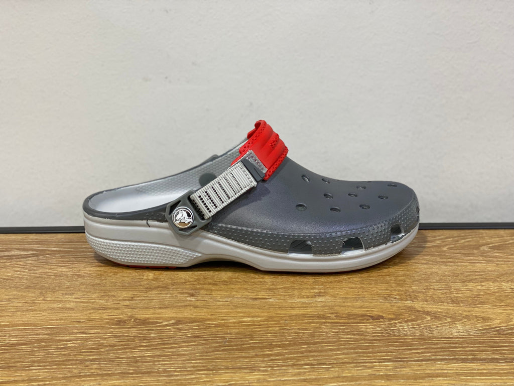 CROCS classic turbo clog gris avec rouge