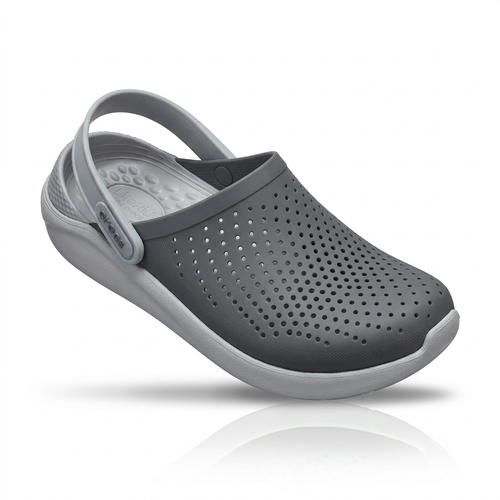 crocs gris foncés et gris clair