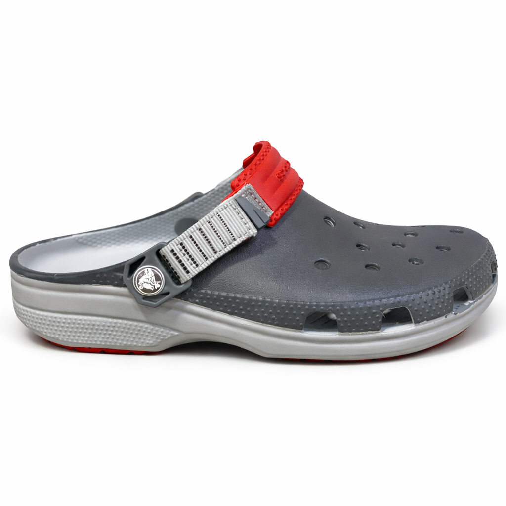 CROCS classic turbo clog gris avec rouge
