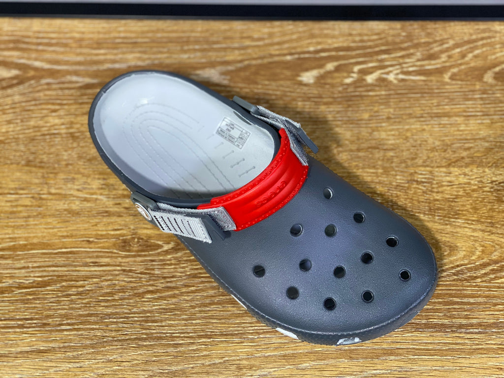 CROCS classic turbo clog gris avec rouge