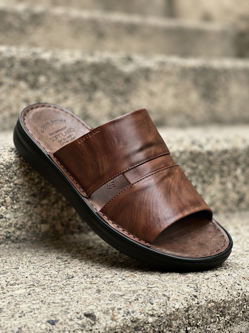 SOFTLAND claquette marron