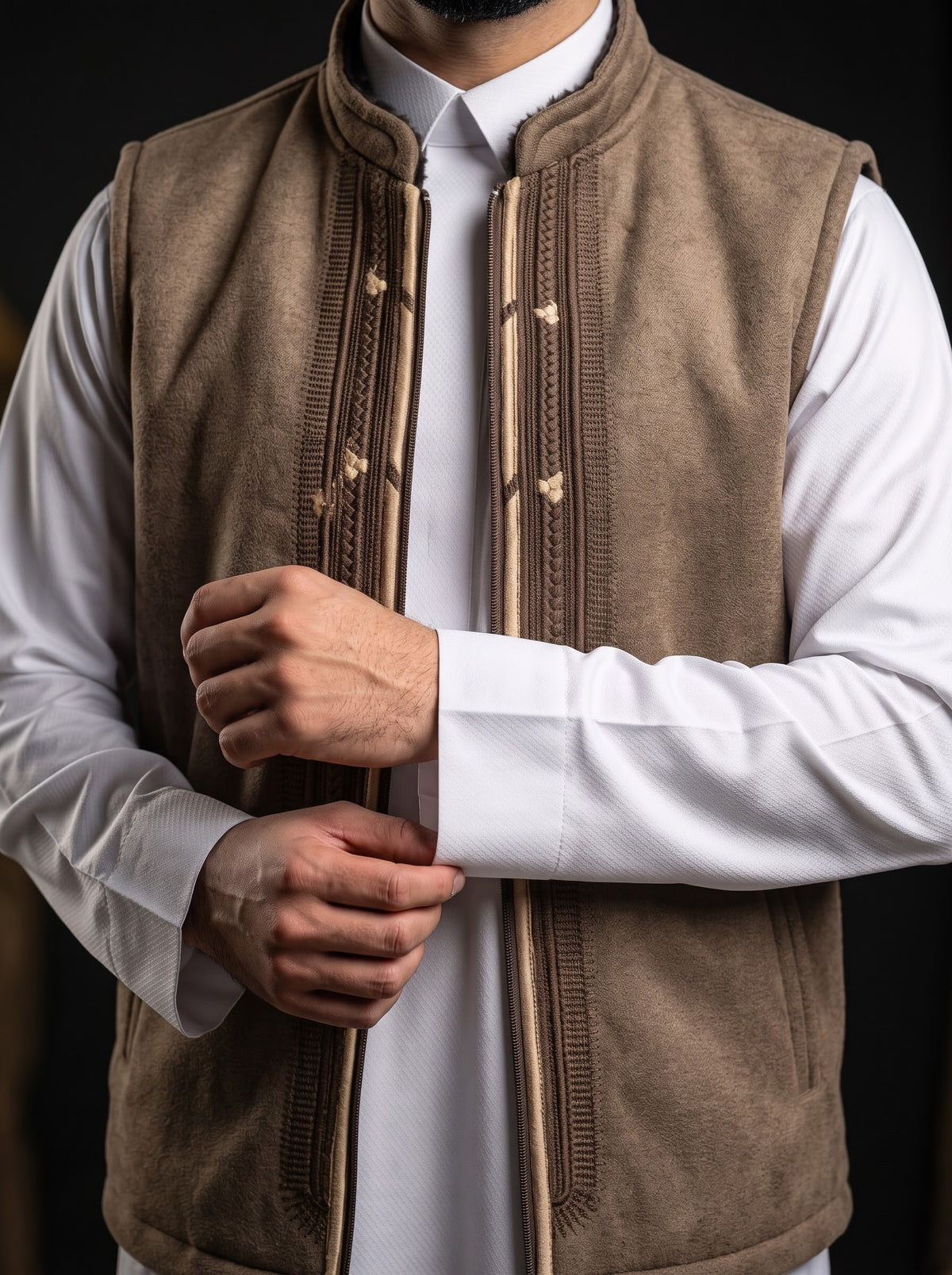 جيلي أو سديرية جوخ سوريّة ملكية مبطنة من الداخل بالصوف أو لفرو 🌟