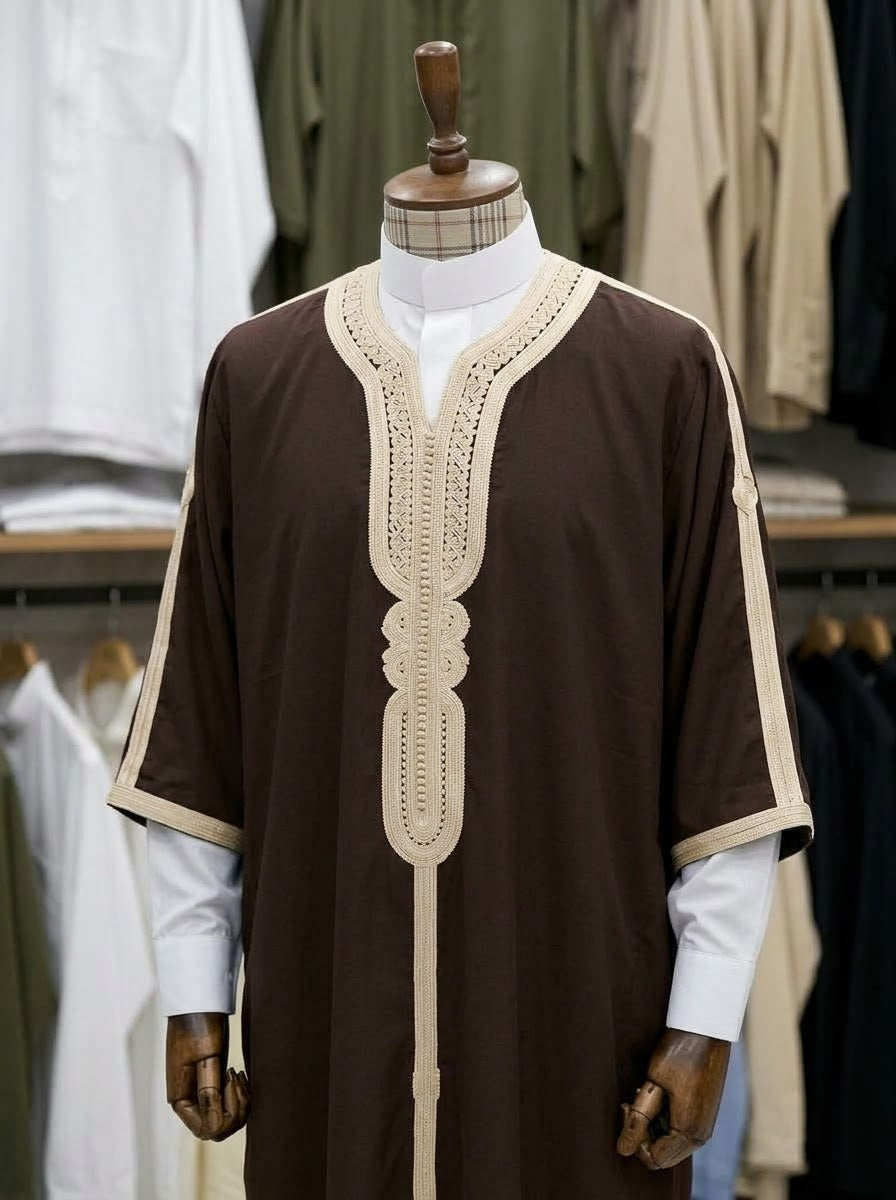 عباءة مغربية خياطة يدوية كاملة