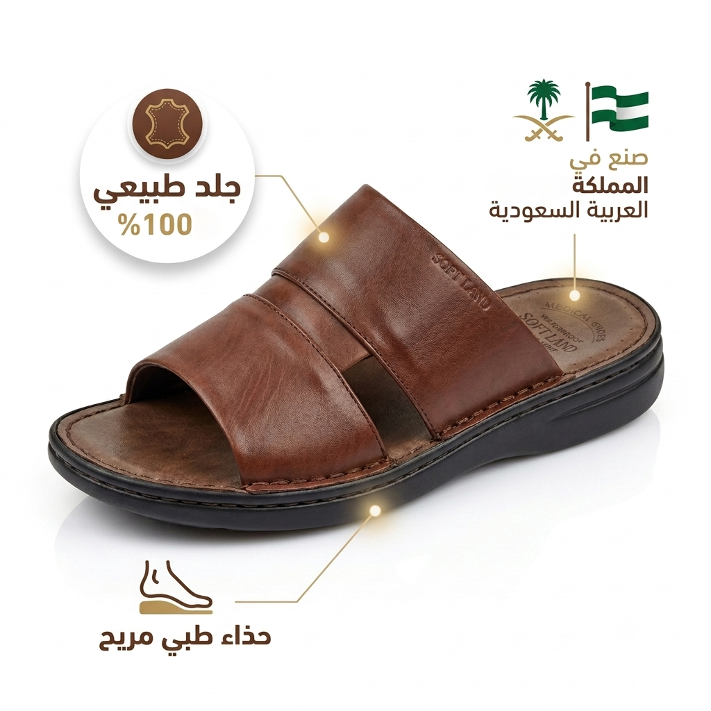 SOFTLAND claquette marron